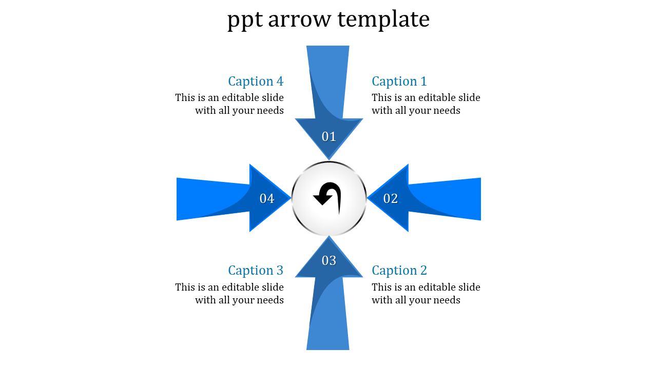 Impressive Arrows PowerPoint Templates Design-Four Node